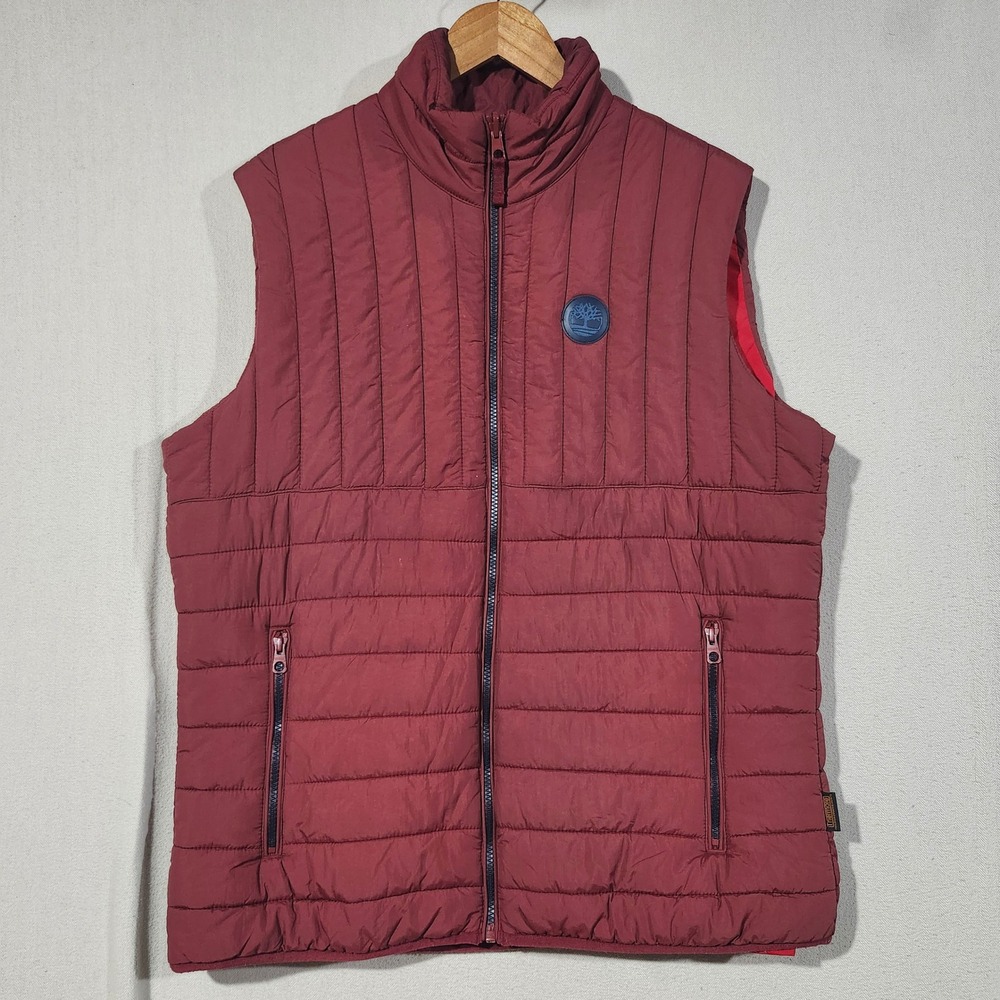Timberland Mens Rust Color Puffer Vest Thermore Insulated TB0A1YQ4 XLt Soft Fall